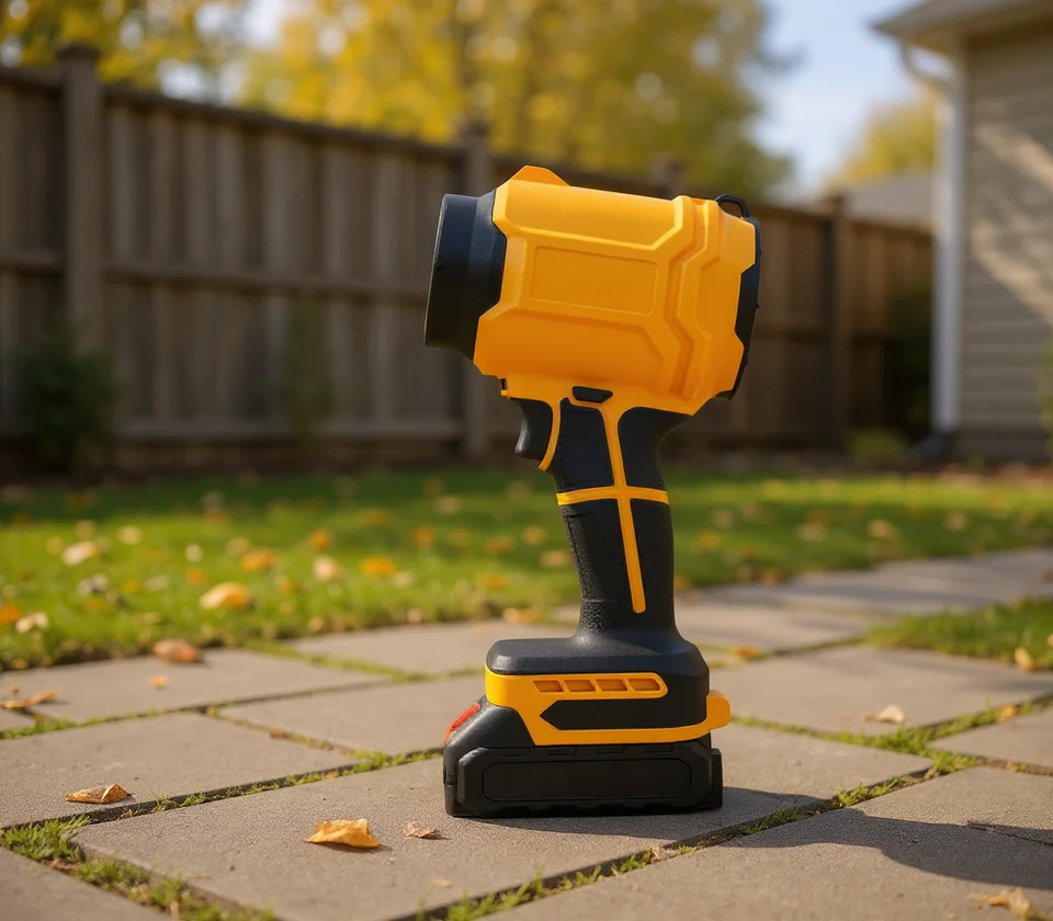 SuperLeafBlower on a paver patio